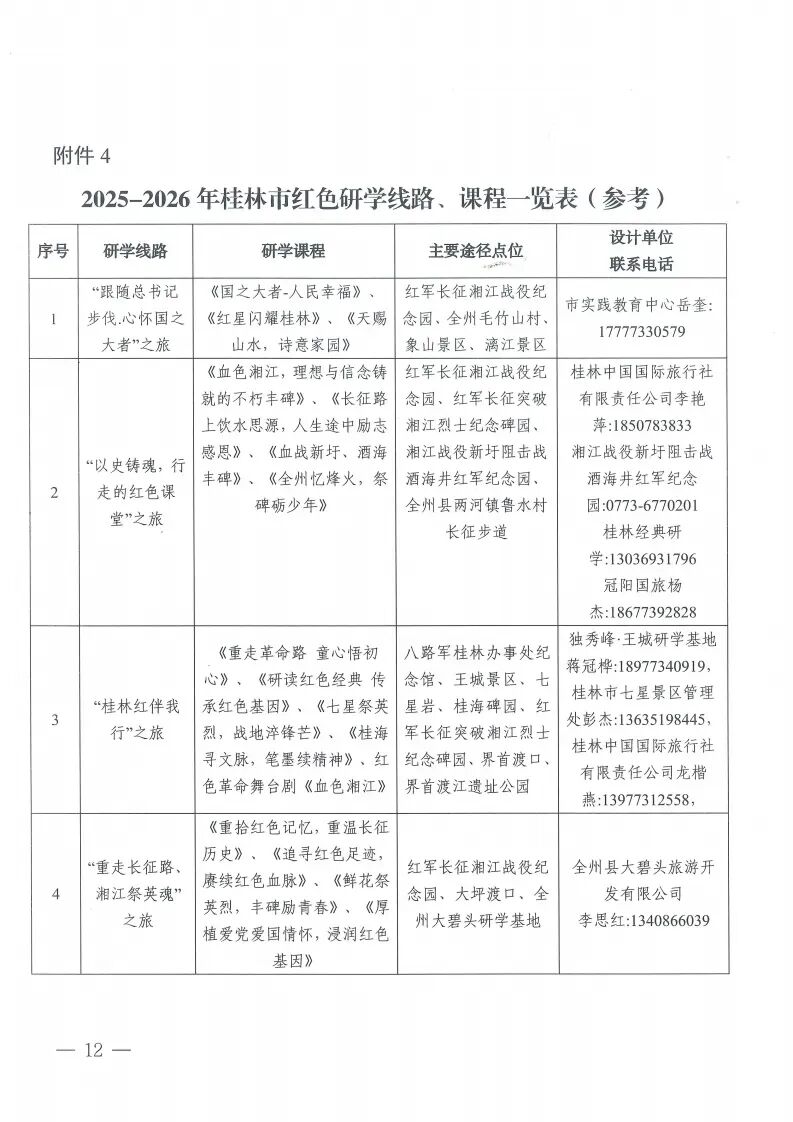 桂林市市教育局发布通知,红色研学旅行深化行动方案来了! 桂林市市教育局发布通知,红色研学旅行深化行动方案来了!